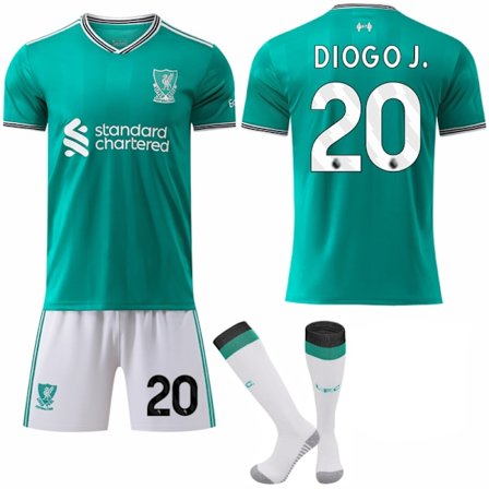 25-26 Liverpool Football Club Vieraspeliasu NO.20 DIOGO J. Paidat Setti Lapset Aikuiset Jalkapallovarusteet Sukkien Kanssa