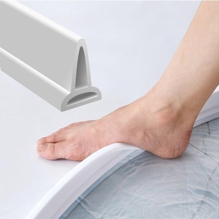 Shower Threshold / Water Barrier – Water Stopper Retaining Strip - Self-Adhesive Shower Strip – 2m