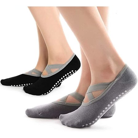 Yoga Sokker, 2 Par Acsergery Gave Yoga Pilates Sokker For Kvinner Med Grips &