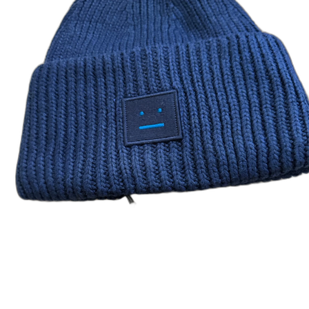 Mörkblå stickad mössa Acne Studios