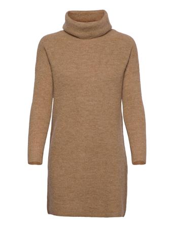 Onljana L/S Cowlnck Dress Wool Knt Dresses Knitted Dresses Brun ONLY