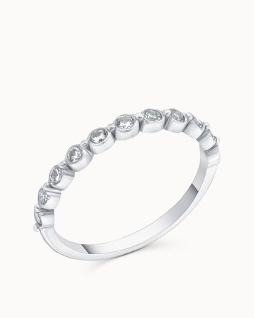 Alliancering Luna 18K Hvidguld - Forlovelsesringe & Vielsesringe hos Vanbruun