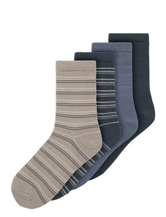 name it Nkmwak Wo/Bl 4P Sock - Navy - 31-33