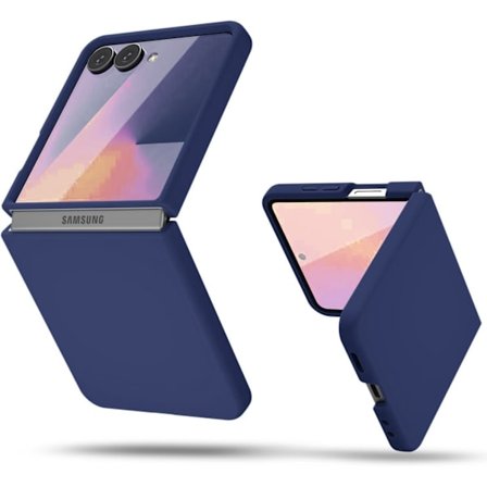 Etui til Sumsung Galaxy Z Flip 7, flydende silikone TPU-cover (midnatsblå)