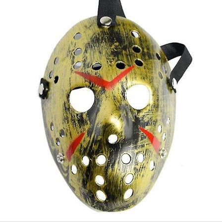 Jason Voorhees Fredag den 13. Scary Hollow Out Maske Cosplay Kostume Halloween Party Maskerade Horror Rekvisitter Old Gold