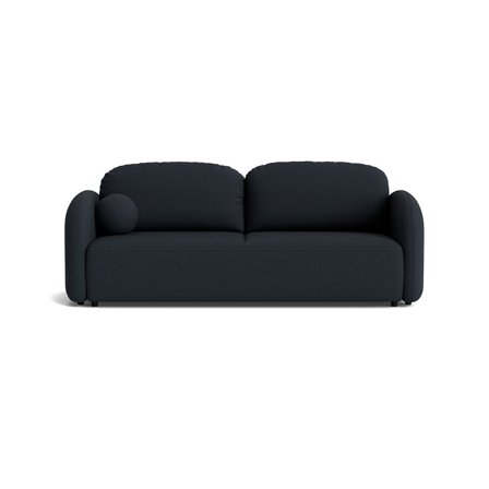 Sorrento 3-Sitzer-Schlafsofa in Loop Dunkelblau, modernes Design, komfortable Nozag- und Bonell-Federn, 90cm Tiefe, hochwertig gepolstert