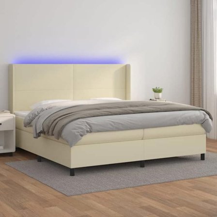Maison Exclusive - Lamellikulho sänky LED Vaahto 200x200 cm Keinonahka