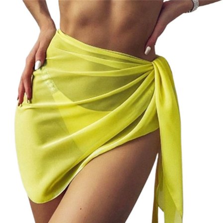 Bikini indpakket gennemsigtig top badetøj tildækningskjole 8 8