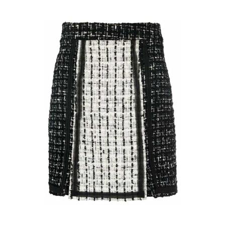 Karl Lagerfeld Karl Lagerfeld - 2-Tone Bouclé Nederdel - Sort/Hvid, 38 DK / 44 IT Sort, Dame