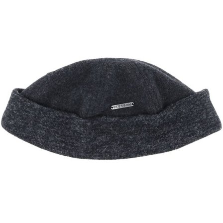 Stetson - Svart shortbeanie Beanie - Docker Wool/Cashmere Short Beanie @ Hatstore