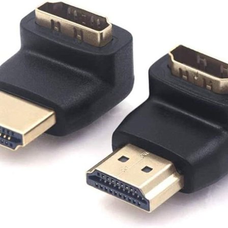 HDMI 90 graders och 270 graders rätvinklig hane till hona-kontakt
