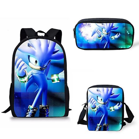 Sonic The Hedgehog tredelad studentryggsäck Style.J