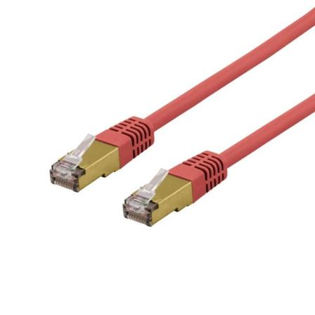 DELTACO S/FTP Cat6a laitekaapeli, Delta-sert., LSZH, 2m, punainen