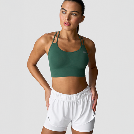 Sports-BH ICANIWILL Define Seamless Sports Bra Grøn - Bodyman.dk