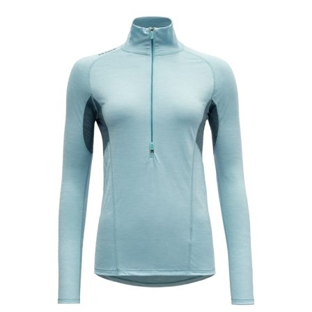 Devold Running Woman Zip Neck Women long-sleeved training tops Blue XS