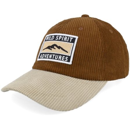 Wild Spirit - Brun unconstructed Keps - Mountain Adventures Patch Corduroy Brown/Khaki @ Hatstore