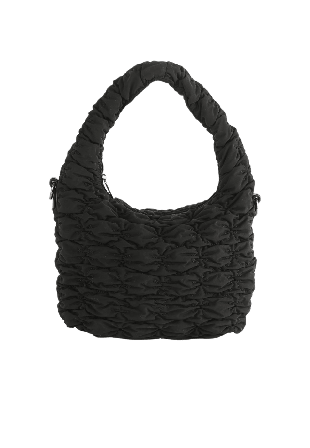 HVISK Twist Twill Quilt Handväskor Dam Svart ONESIZE