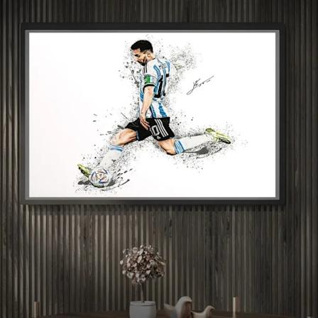 Jalkapalloilija M-Messi Juliste Seinä Taide Dekoraatio Canvas Maalaus Ilman Kehystä Huone Koti Sisustus Jalkapalloseura Fanit Kokoelma Lahja 12 20X30 