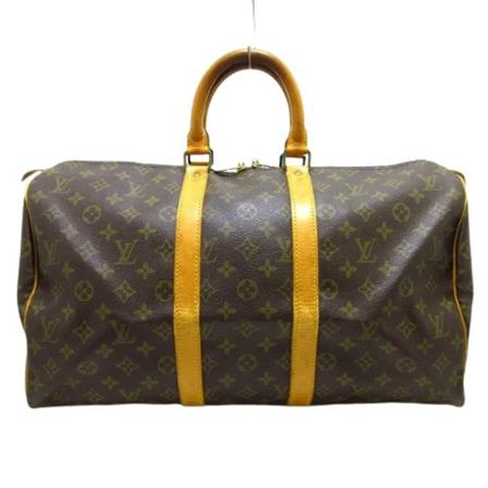 Louis Vuitton Vintage, Pre -owned Polyester Keepall Bruin, Dames, Maat:ONE Size