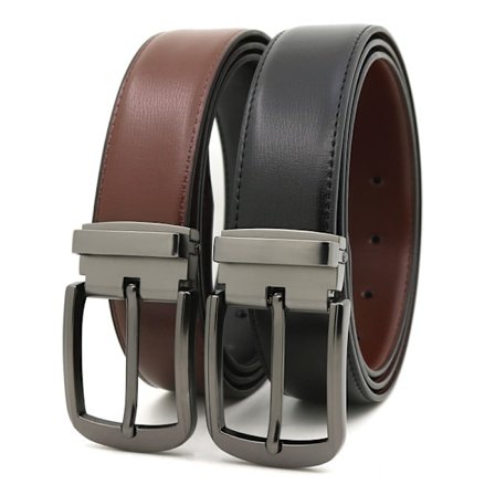 2-delt herre skinnbelte casual pin spennebelte to-lags