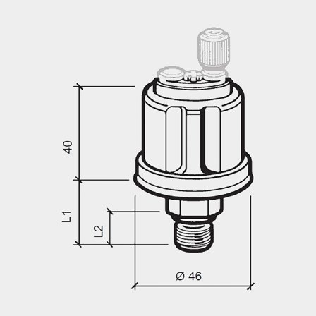 VDO sensor oljetryck 5 bar, M18x1,5