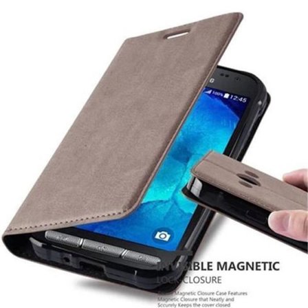 Skal för Samsung Galaxy XCover 3 Fodral i KAFFEBRUNT Etui Case Cover Skydd Plånbok Wallet