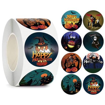 500 St 2,5 Cm Halloween Klistermärken Pumpa Dekoration Etiketter Envel