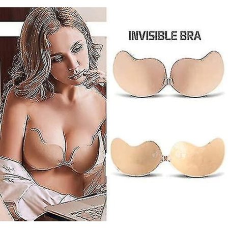 2 Pairs Strapless Sticky Bra Invisible Lift Up Backless Bra Adhesive Push Up Bra For Womens