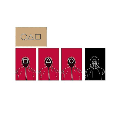 Ny 50 st TV Squid Game inbjudningskort Cosplay rekvisita spelkort