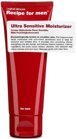 Recipe For Men Ultra Sensitive Moisturizer 75 ml, Skincare, Ansigtspleje, Uren Hud