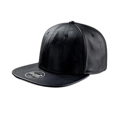 Atlantis Snap Eco Flat Visir Pu Läder 6 Panel Cap One Size Bl