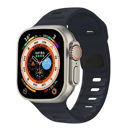 Silikon Sportband för Apple Watch Band Ultra 49mm 45mm 44mm 40mm 41mm 38mm 42mm, Justerbara Elastiska Vattentäta Armband Ersättning