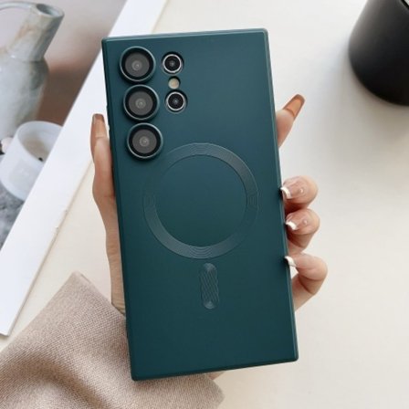 Samsung Galaxy S22 Ultra 5G Skal i Metallic Lack Magsafe Liquid TPU