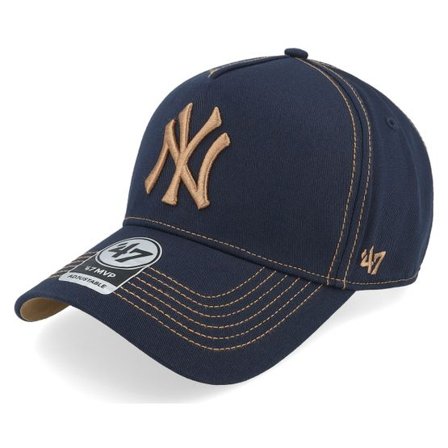 47 Brand - MLB Blå adjustable Keps - New York Yankees MLB Stitch 47 Mvp Dt Navy A-Frame Adjustable @ Hatstore