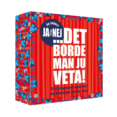 KYLSKÅPSPOESI Det borde man ju veta - Ja eller Nej Game Spel Unisex Röd 145X145X45