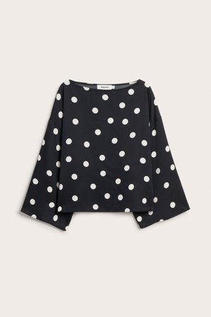 Kappahl | Prickig satinblus | Svart