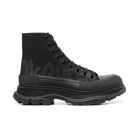 Alexander McQueen, Lace-up Boots Zwart, Heren, Maat:43 EU