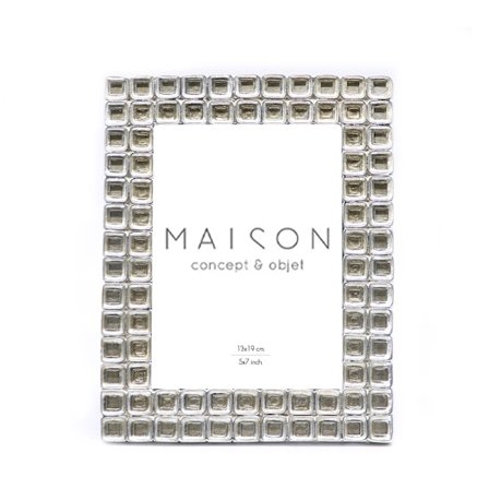 Valokuvakehys 18x23cm hopea polyresiinilasi