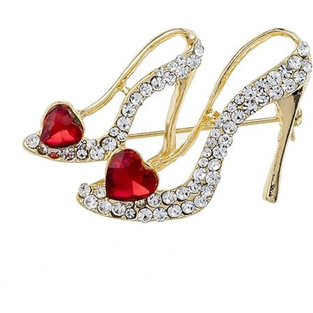 Dam Kristall Strass Högklackade Prinsess Skor Broscher, ZQKLA