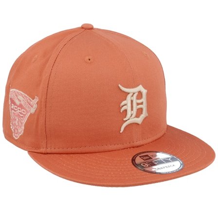 New Era - MLB Orange snapback Czapka Z Daszkiem - Detroit Tigers Side Patch 9FIFTY Dark Orange Snapback @ Hatstore