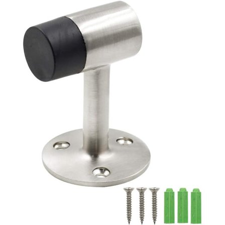 3 tum / 75 mm Kraftigt golvstopp, dörrstopp rostfritt stål borstad nickel - 1-pack