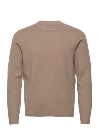 Gunan Crew Neck 10490 Strikkegenser M. Rund Krage Beige Samsøe Samsøe
