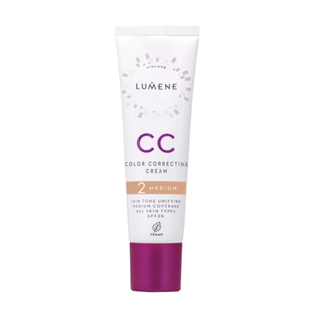 Lumene CC Color Correcting Cream SPF20, 2 Medium, 30 ml