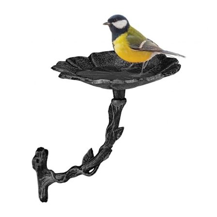 Fågelbad i gjutjärn för väggen