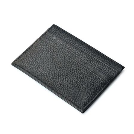 Smidig kortholder i kunstlæder - Sort Black