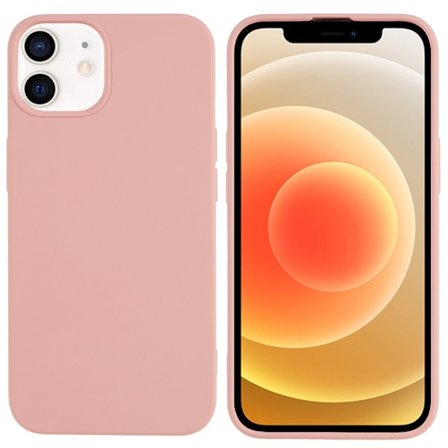 Mikrofiberfôret deksel i mykt gummi for iPhone 11 - Rosa