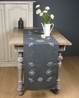 Broderipakke Løper Hvite blomster - Vervaco