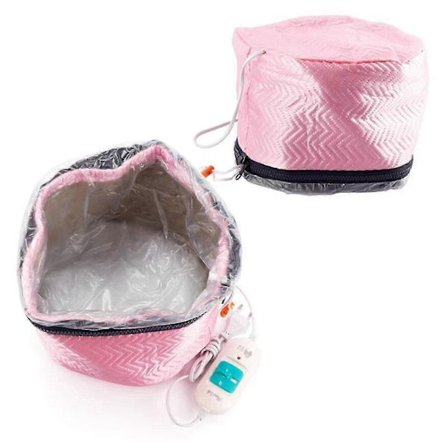 Profesjonell Hår Steamerhette med Justerbar Varme - 75°C Maks, 50-70W, EU Plugg, 27x18cm, for Dyp Pleie & Reparasjon