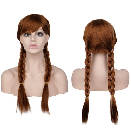 Cosplay parykk Frossen dukke elsa anna snow princess anime parykk