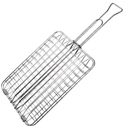Grillnät 30x22cm + 20cm Handtag 6st Grillnät